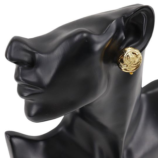 CHANEL Earring Plated Gold gold Women Used Authentic