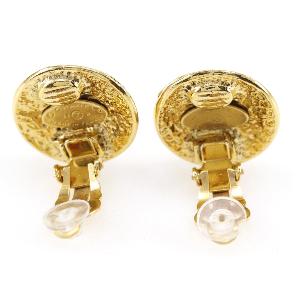 CHANEL Earring Plated Gold gold Women Used Authentic