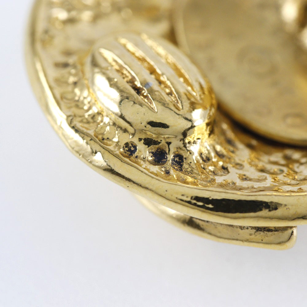 CHANEL Earring Plated Gold gold Women Used Authentic