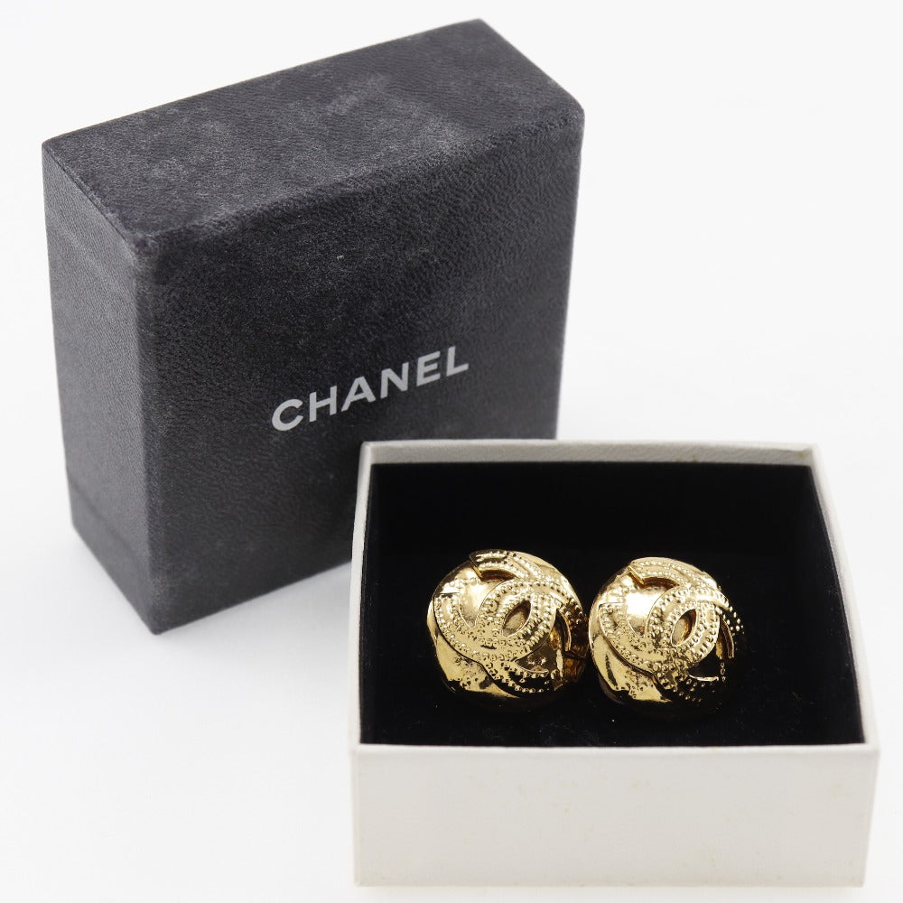 CHANEL Earring Plated Gold gold Women Used Authentic