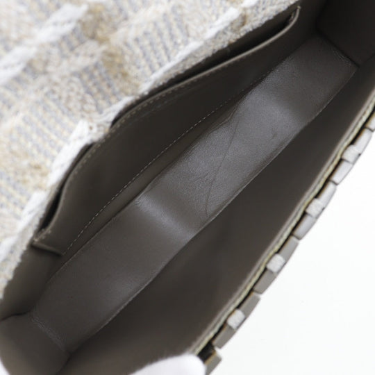 CHANEL Shoulder Bag Plastic, Canvas gray Puzzle Shoulder Women Used Authentic