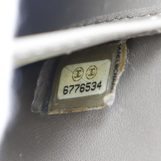 CHANEL Shoulder Bag Plastic, Canvas gray Puzzle Shoulder Women Used Authentic