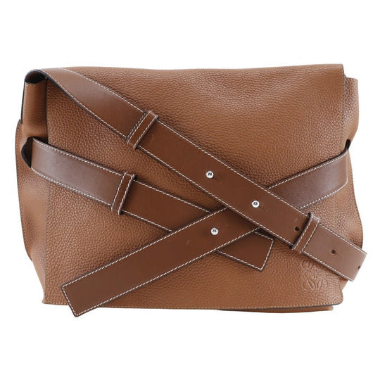 LOEWE Shoulder Bag 319.41.R65 leather Brown Women Used Authentic