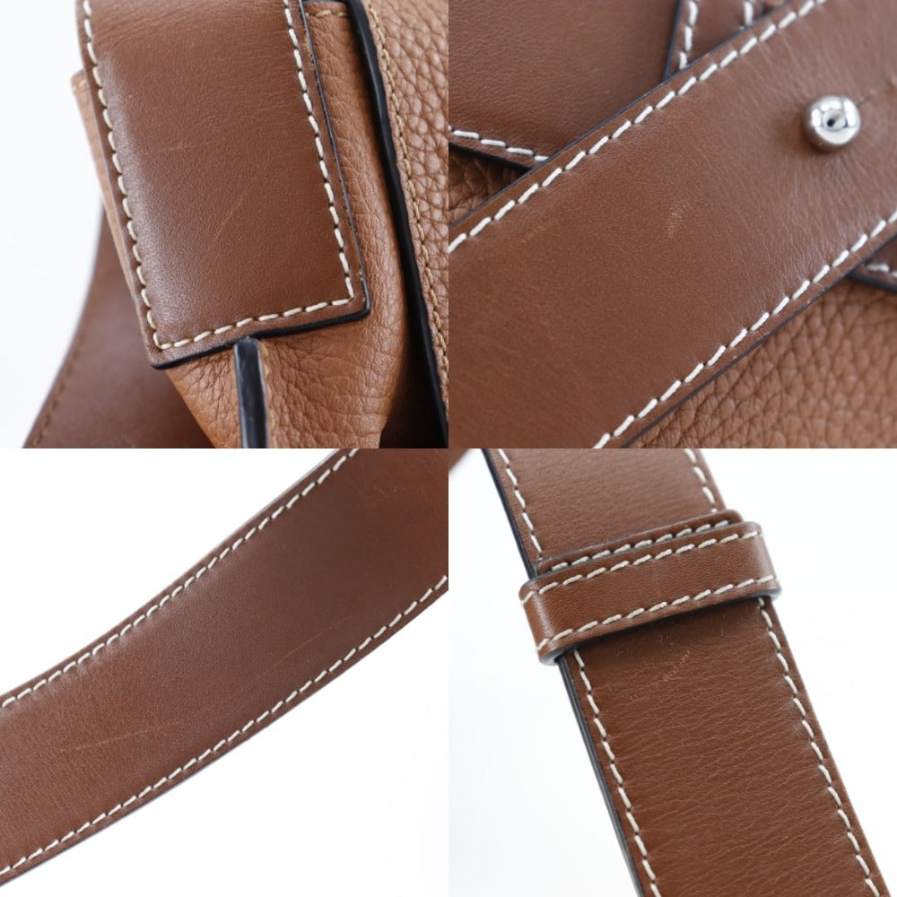 LOEWE Shoulder Bag 319.41.R65 leather Brown Women Used Authentic