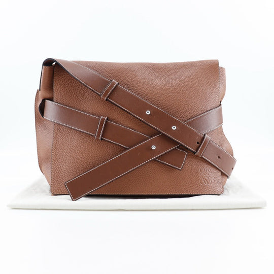 LOEWE Shoulder Bag 319.41.R65 leather Brown Women Used Authentic