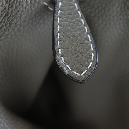 CELINE Tote Bag leather gray Luggage mini Women Used Authentic