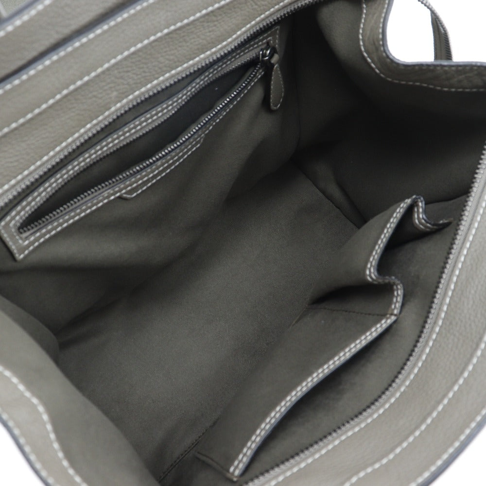 CELINE Tote Bag leather gray Luggage mini Women Used Authentic
