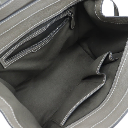 CELINE Tote Bag leather gray Luggage mini Women Used Authentic