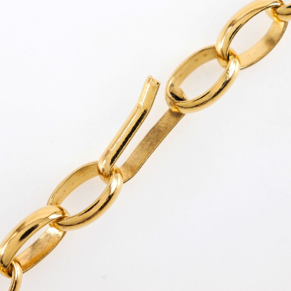 CHANEL Necklace Plated Gold gold Women Used Authentic