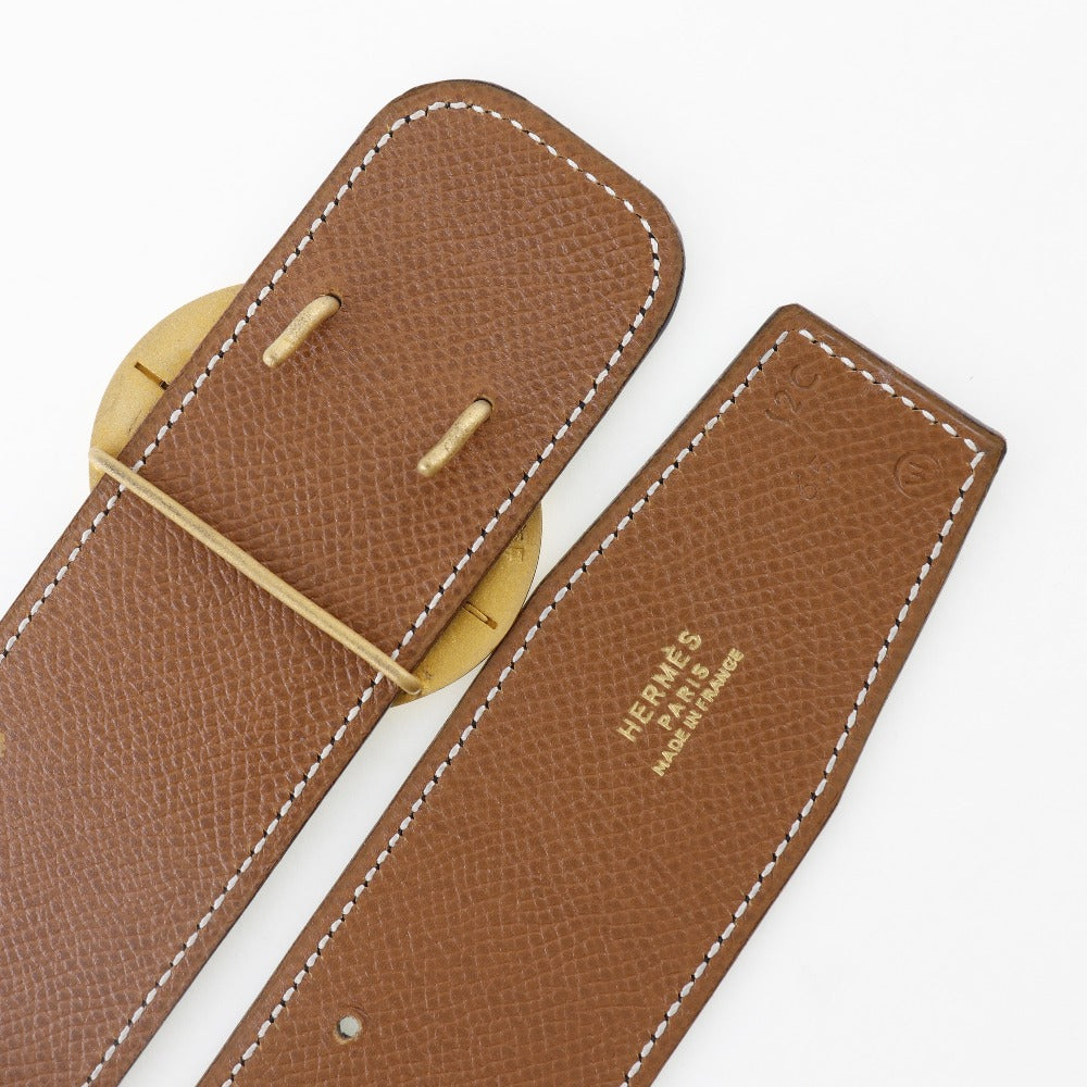 HERMES belt Boxcalf, Courchevel black Women Used Authentic