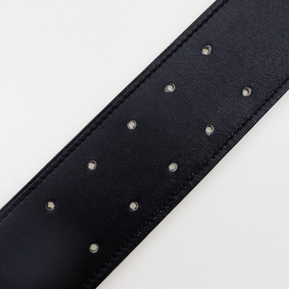 HERMES belt Boxcalf, Courchevel black Women Used Authentic
