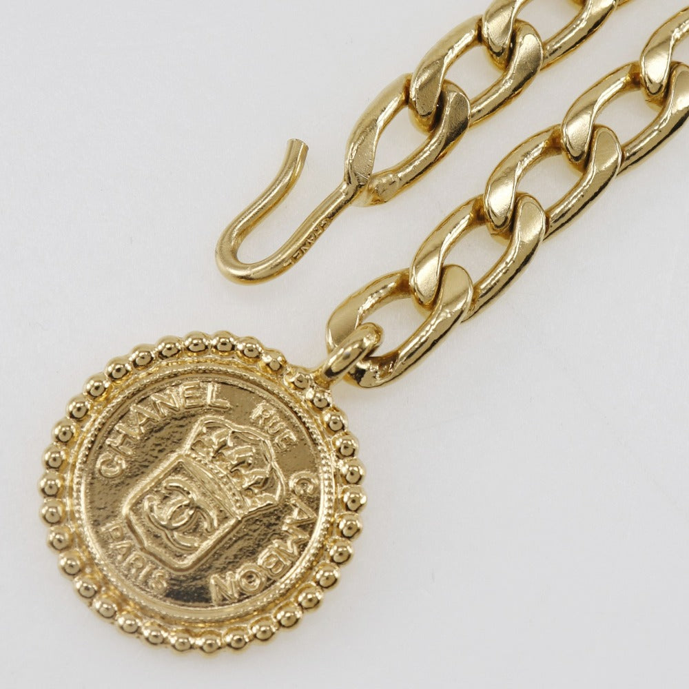CHANEL belt Plated Gold gold Chain belt Women Used Authentic