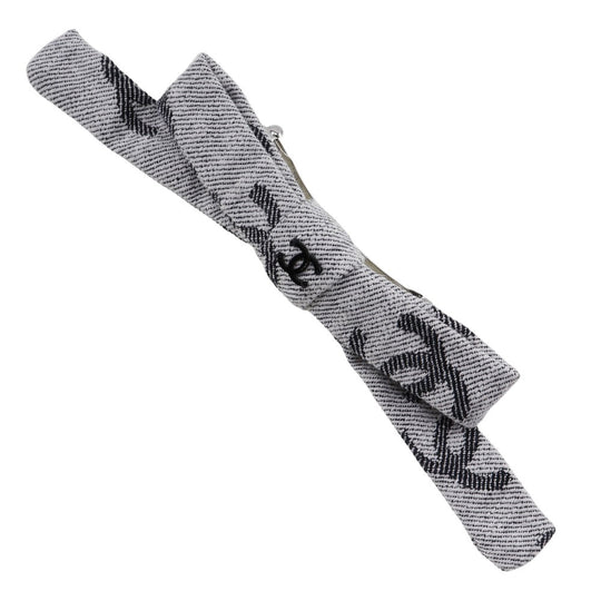 CHANEL Valletta cotton gray Women Used Authentic