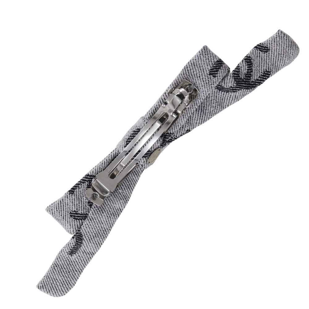 CHANEL Valletta cotton gray Women Used Authentic