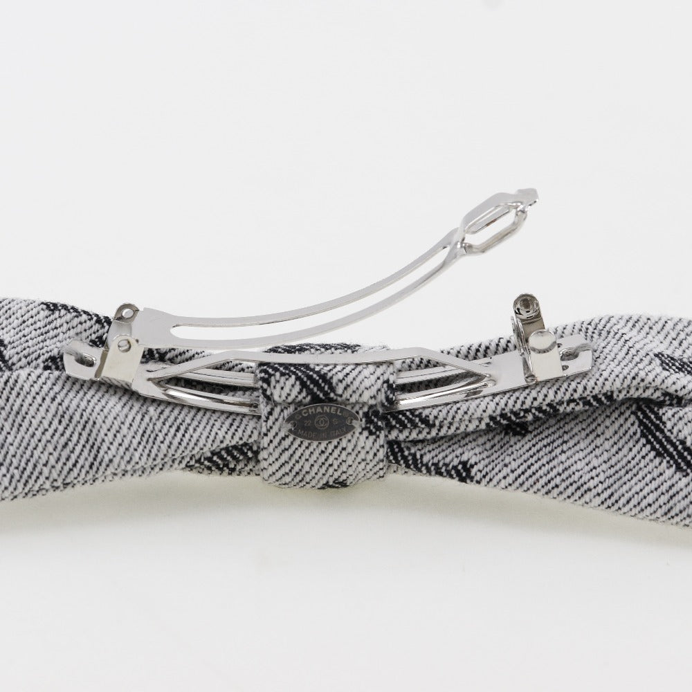 CHANEL Valletta cotton gray Women Used Authentic