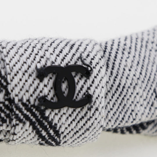 CHANEL Valletta cotton gray Women Used Authentic