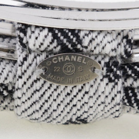 CHANEL Valletta cotton gray Women Used Authentic