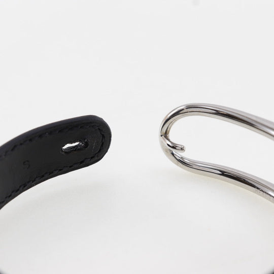 HERMES bracelet Metal, Leather black Women S Used Authentic