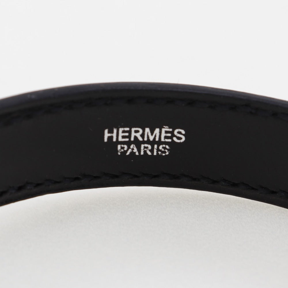 HERMES bracelet Metal, Leather black Women S Used Authentic