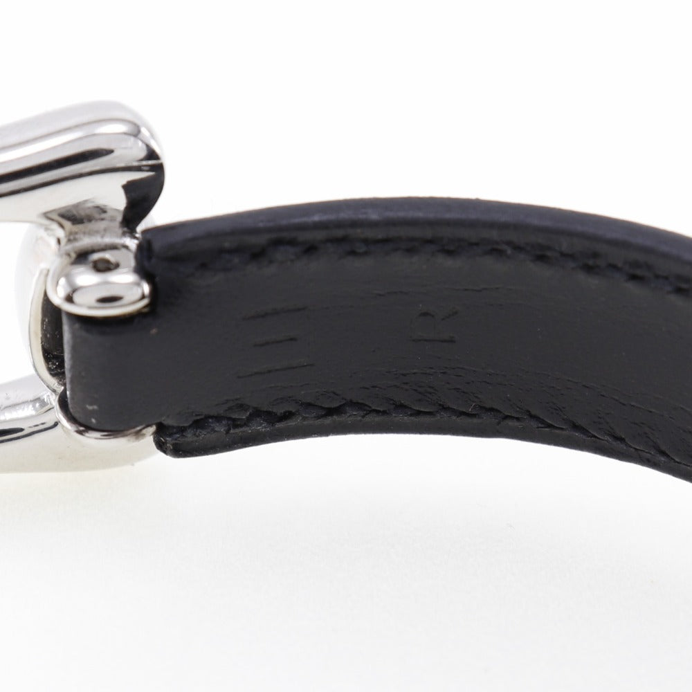 HERMES bracelet Metal, Leather black Women S Used Authentic