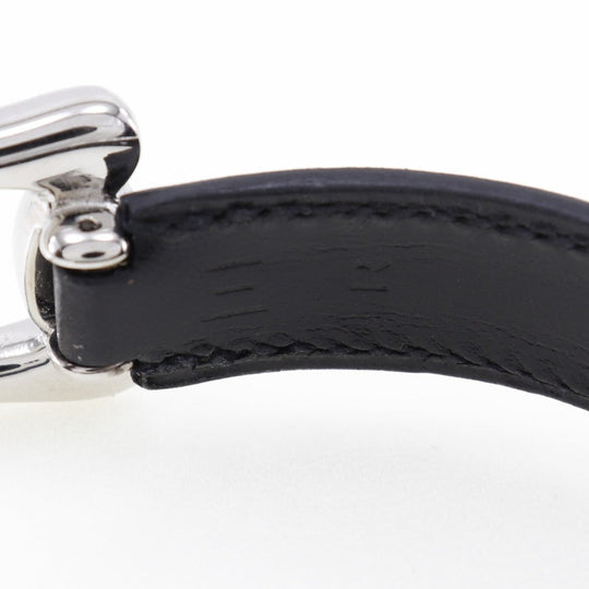 HERMES bracelet Metal, Leather black Women S Used Authentic