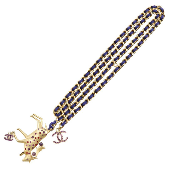 CHANEL belt Plated Gold gold Chain belt Women Used Authentic