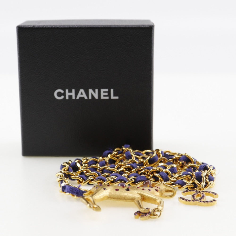 CHANEL belt Plated Gold gold Chain belt Women Used Authentic