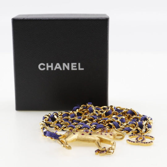 CHANEL belt Plated Gold gold Chain belt Women Used Authentic