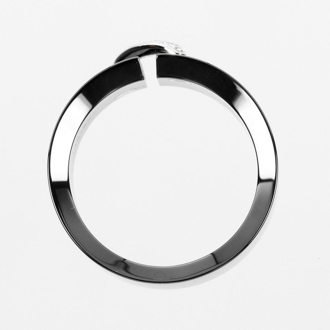 Chaumet Ring 18k white gold, ceramic, diamond Silver Lian Women Used Authentic
