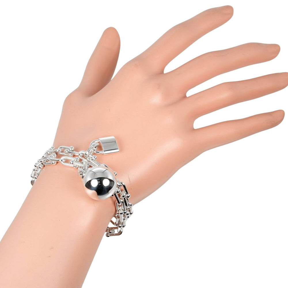 TIFFANY&Co. bracelet Silver925 Silver hardware small wrap Women Used Authentic