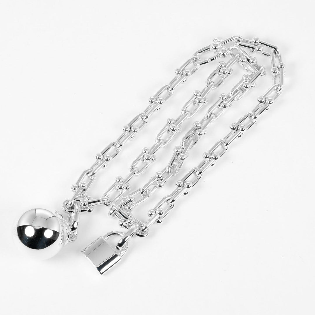 TIFFANY&Co. bracelet Silver925 Silver hardware small wrap Women Used Authentic