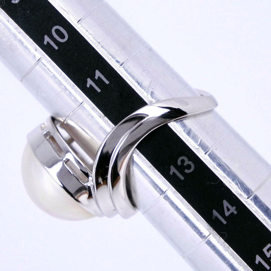 TASAKI Ring 14K White Gold, Pearl Silver Wave Mabe Pearl Women Used Authentic