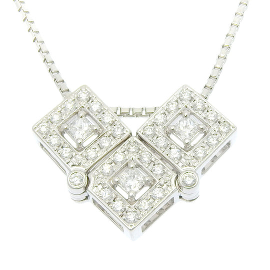 TASAKI Necklace K18 White Gold, Pt850Platinum, Diamond Silver Women Used Authentic