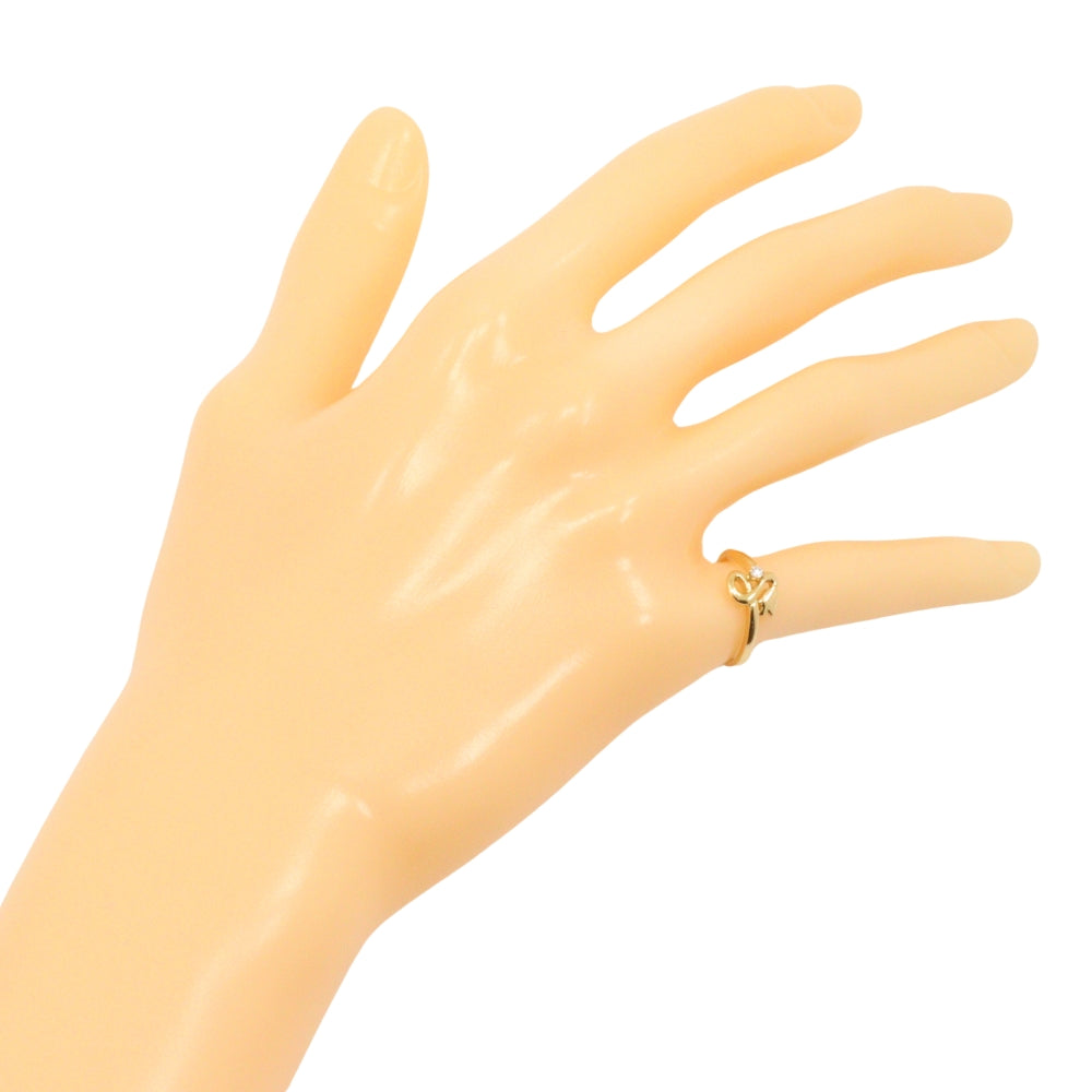 MIKIMOTO Ring K18 Yellow Gold, Diamond gold Women Used Authentic