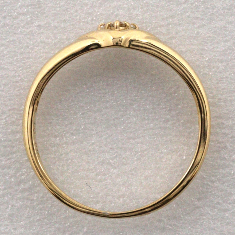 TASAKI Ring K18 Yellow Gold, Diamond gold Women Used Authentic