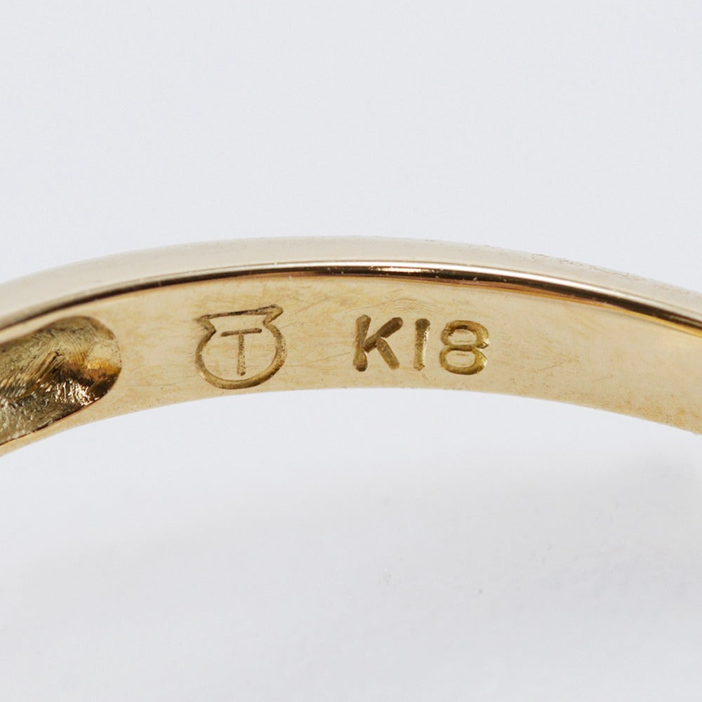 TASAKI Ring K18 Yellow Gold, Diamond gold Women Used Authentic