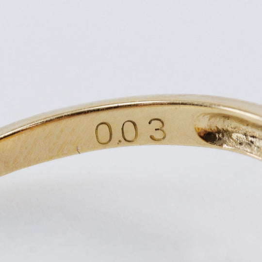 TASAKI Ring K18 Yellow Gold, Diamond gold Women Used Authentic