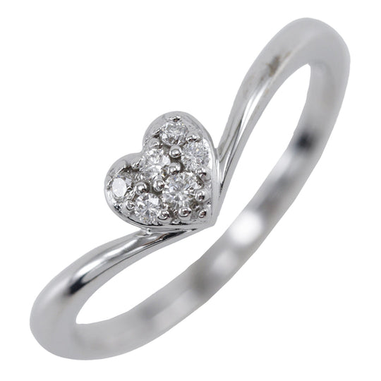 Samantha Tiara Ring K18 White Gold, Diamond Silver Women Used Authentic