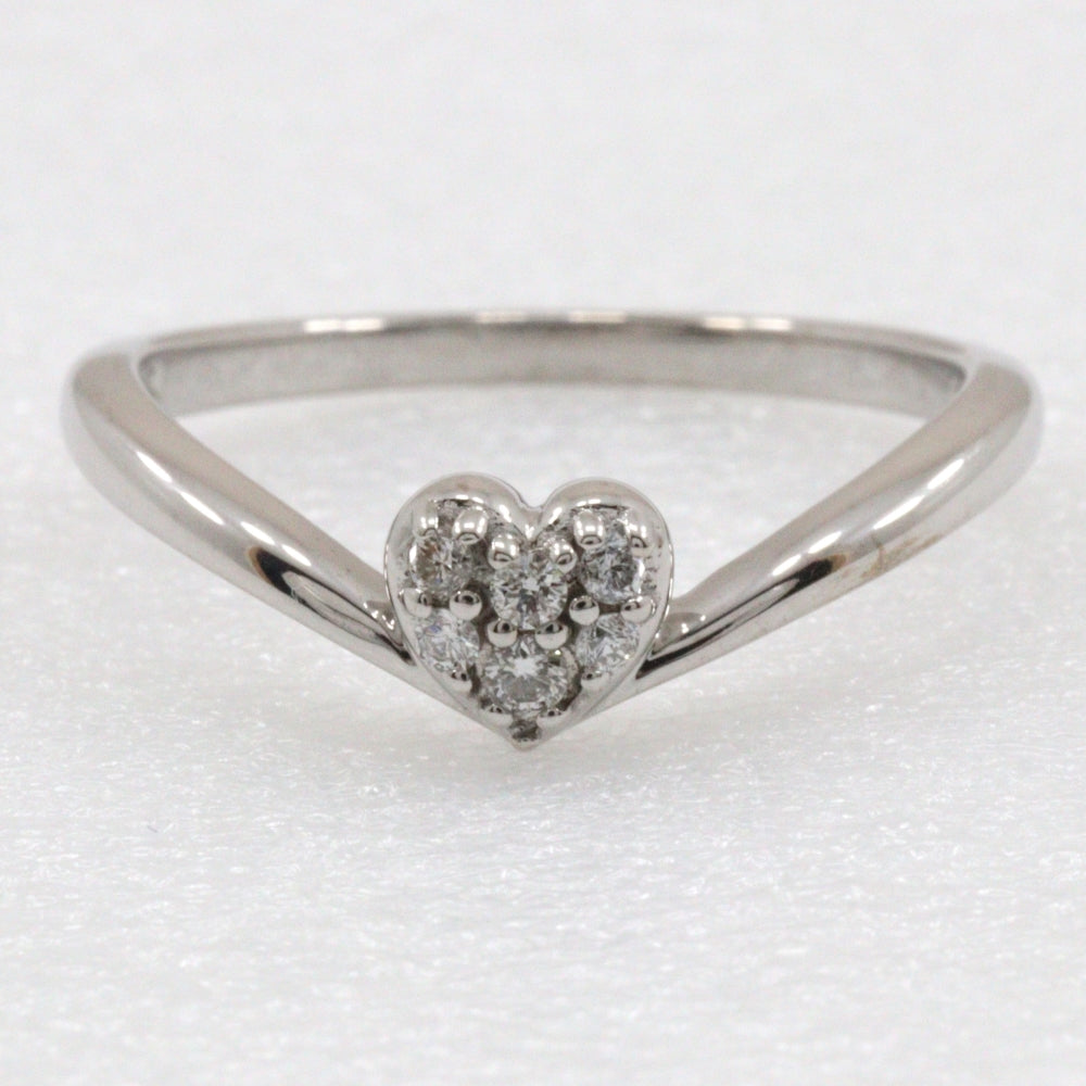 Samantha Tiara Ring K18 White Gold, Diamond Silver Women Used Authentic