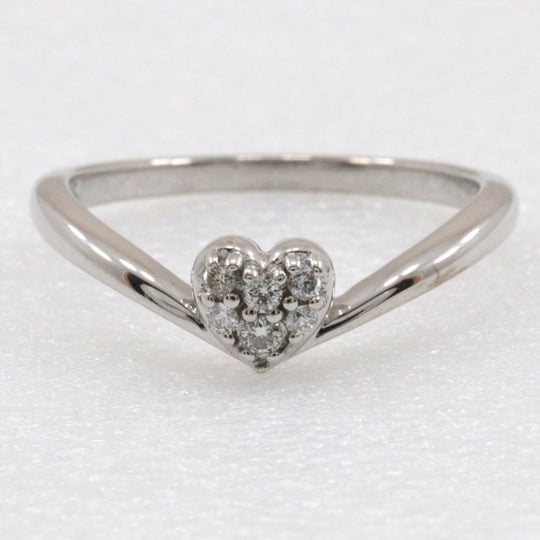 Samantha Tiara Ring K18 White Gold, Diamond Silver Women Used Authentic