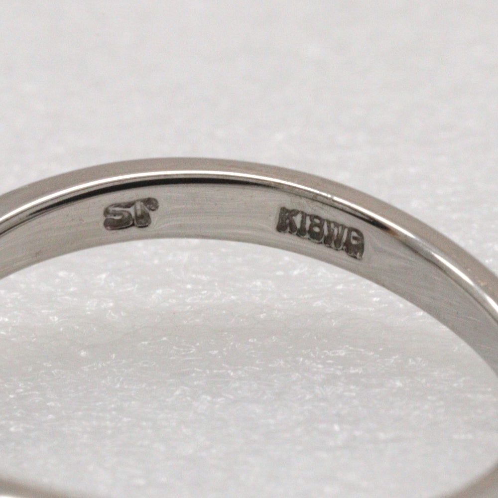 Samantha Tiara Ring K18 White Gold, Diamond Silver Women Used Authentic