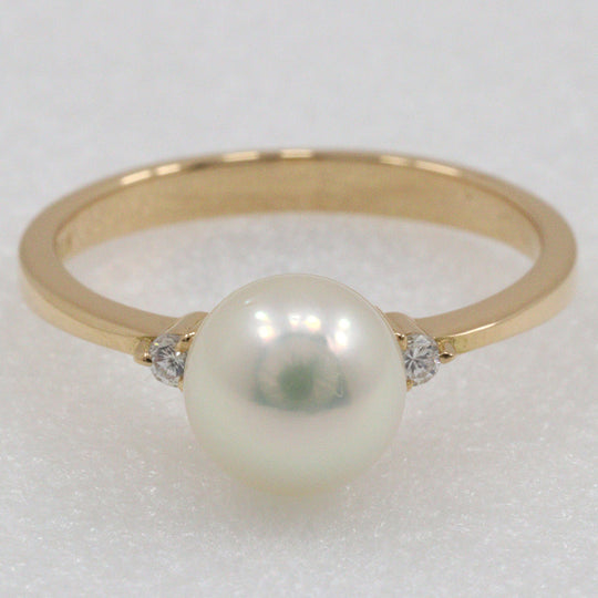 TASAKI Ring K18 Yellow Gold, Pearl gold Pearl Women Used Authentic