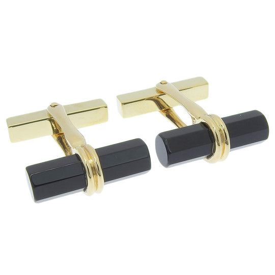 TIFFANY&Co. cuffs K14 Yellow Gold, Onyx gold mens Used Authentic
