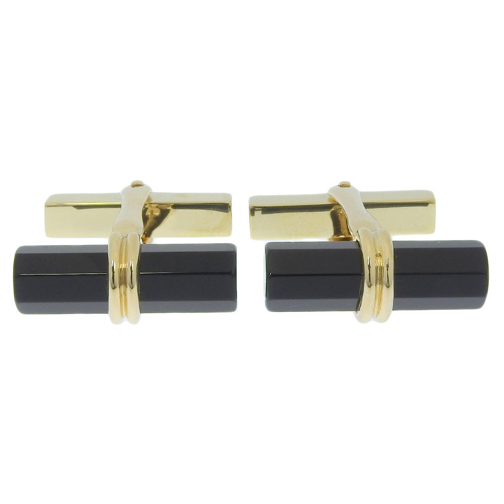 TIFFANY&Co. cuffs K14 Yellow Gold, Onyx gold mens Used Authentic