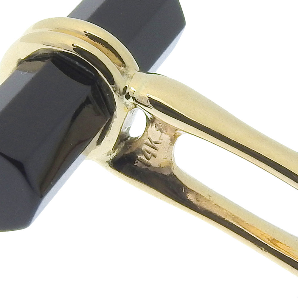 TIFFANY&Co. cuffs K14 Yellow Gold, Onyx gold mens Used Authentic