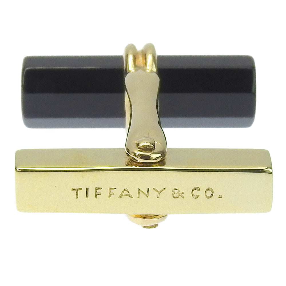 TIFFANY&Co. cuffs K14 Yellow Gold, Onyx gold mens Used Authentic