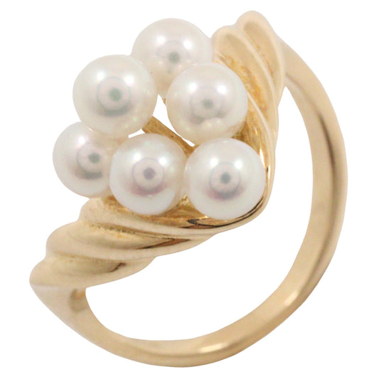 TASAKI Ring K18 Yellow Gold, Pearl gold Women Used Authentic