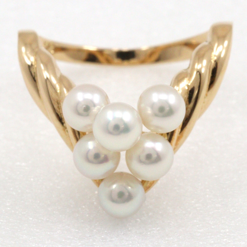 TASAKI Ring K18 Yellow Gold, Pearl gold Women Used Authentic