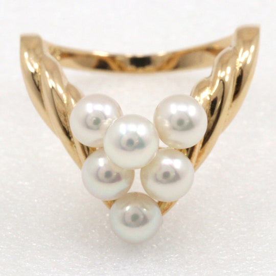 TASAKI Ring K18 Yellow Gold, Pearl gold Women Used Authentic