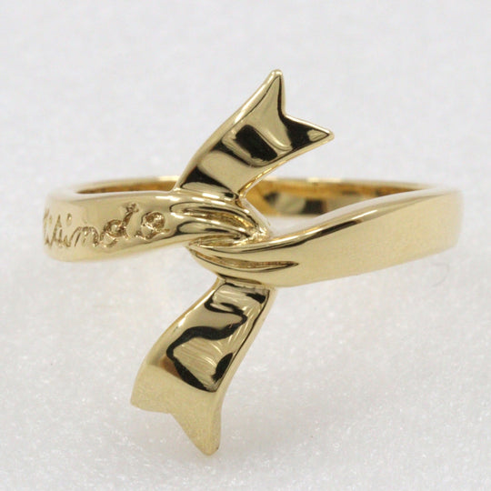 MIKIMOTO Ring K18 yellow gold gold Women Used Authentic